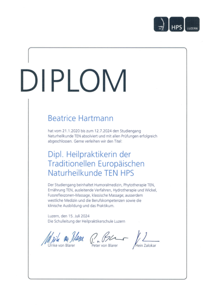 Diplom NHP HPS